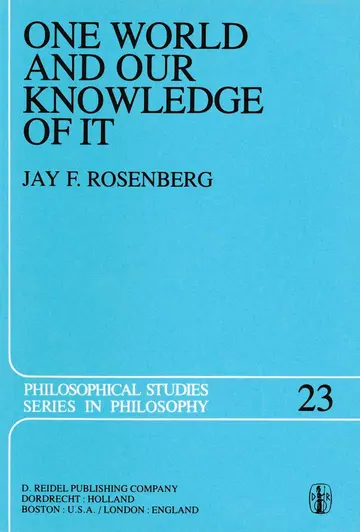 Cover of One World and Our Knowledge of It