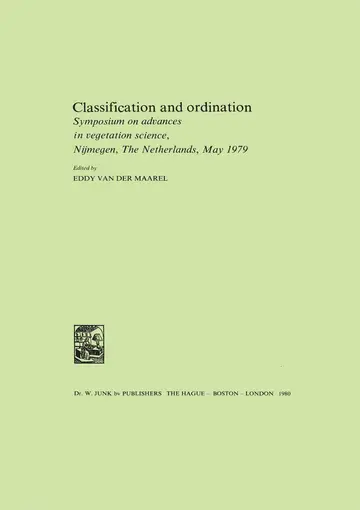 Cover of Classification and Ordination
