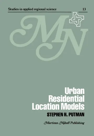 Cover of Urban residential location models