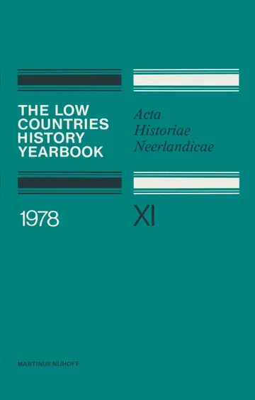 Cover of The Low Countries History Yearbook 1978