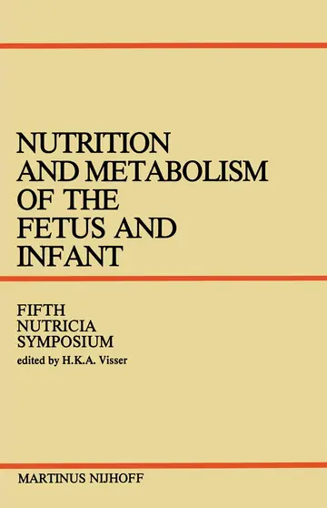 Cover of Nutrition and Metabolism of the Fetus and Infant