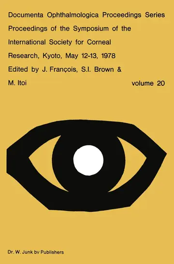 Cover of Proceedings of the Symposium of the International Society for Corneal Research, Kyoto, May 12–13, 1978