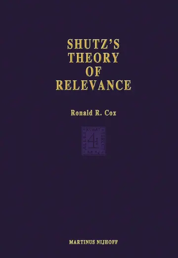 Cover of Schutz’s Theory of Relevance