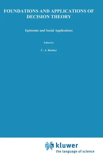 Cover of Foundations and Applications of Decision Theory