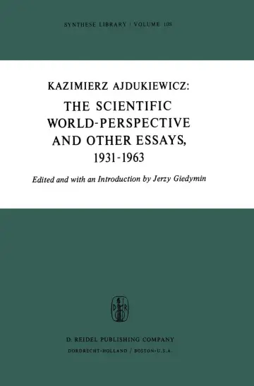 Cover of The Scientific World-Perspective and Other Essays, 1931–1963