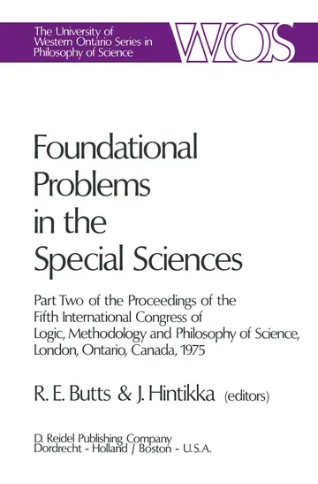 Cover of Foundational Problems in the Special Sciences