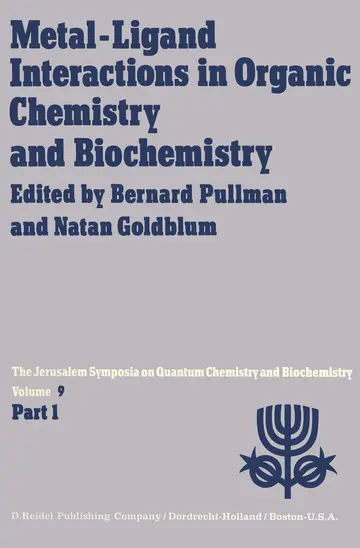 Cover of Metal-Ligand Interactions in Organic Chemistry and Biochemistry