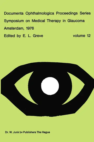 Cover of Symposium on Medical Therapy in Glaucoma, Amsterdam, May 15, 1976