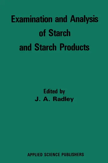 Cover of Examination and Analysis of Starch and Starch Products