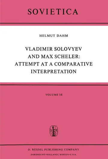 Cover of Vladimir Solovyev and Max Scheler
