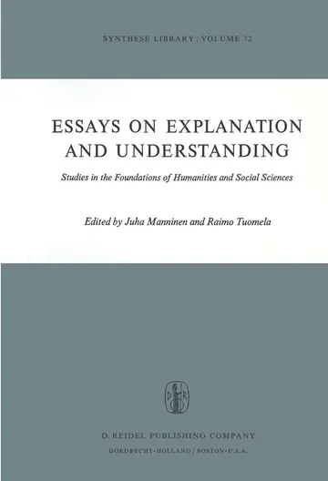 Cover of Essays on Explanation and Understanding