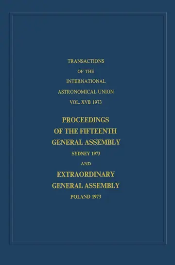 Cover of Transactions of the International Astronomical Union