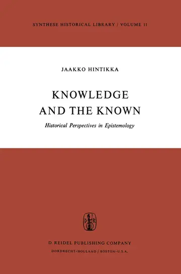 Cover of Knowledge and the Known