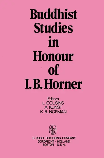 Cover of Buddhist Studies in Honour of I. B. Horner