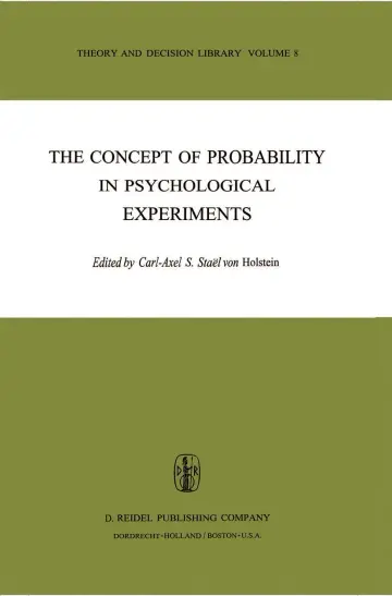 Cover of The Concept of Probability in Psychological Experiments