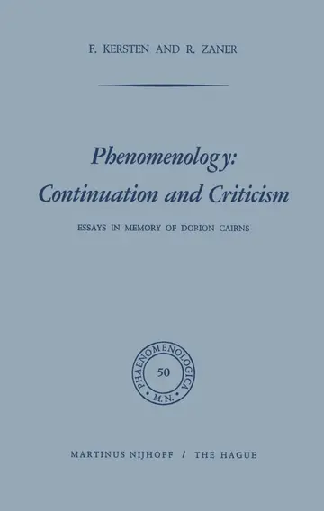 Cover of Phenomenology