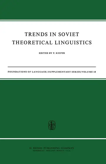 Cover of Trends in Soviet Theoretical Linguistics