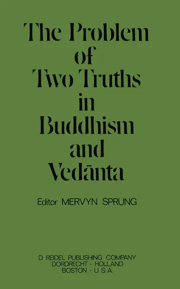 Cover of The Problem of Two Truths in Buddhism and Vedanta