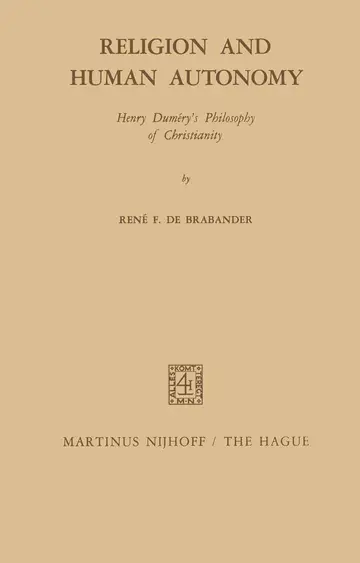 Cover of Religion and Human Autonomy