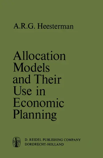 Cover of Allocation Models and their Use in Economic Planning