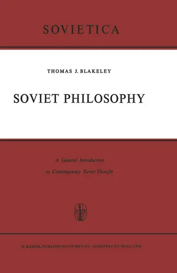 Cover of Soviet Philosophy