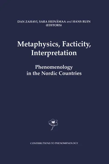 Cover of Metaphysics, Facticity, Interpretation