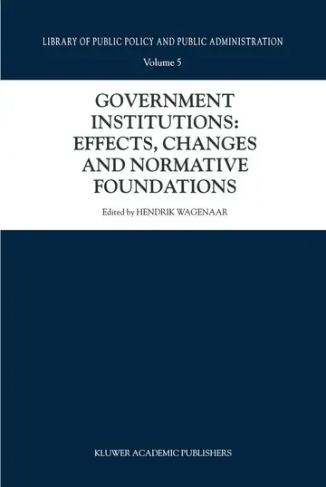 Cover of Government Institutions