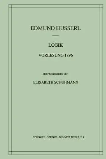 Cover of Logik Vorlesung 1896