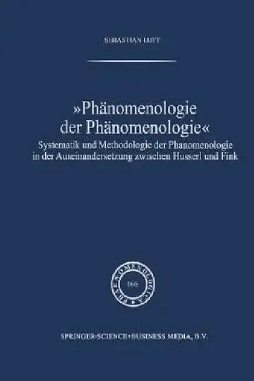 Cover of Phänomenologie Der Phänomenologie