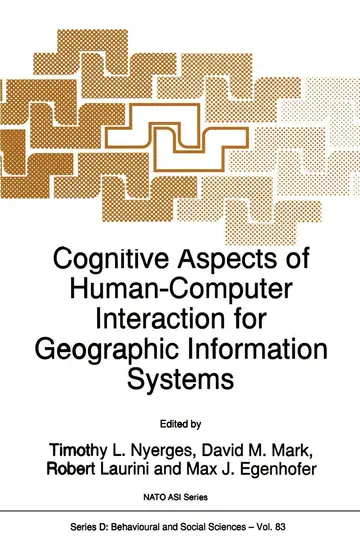Cover of Cognitive Aspects of Human-Computer Interaction for Geographic Information Systems