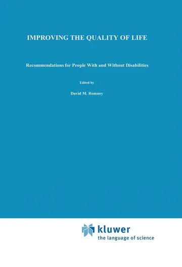 Cover of Improving the Quality of Life