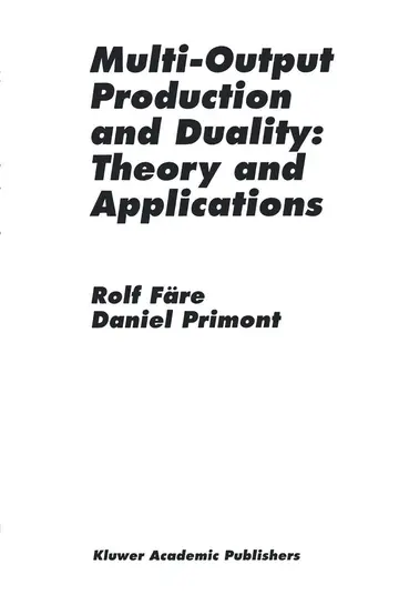 Cover of Multi-Output Production and Duality
