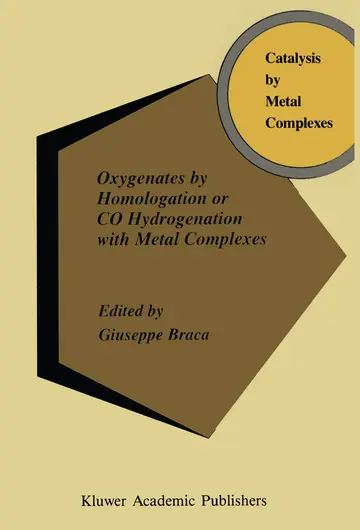 Cover of Oxygenates by Homologation or Co Hydrogenation with Metal Complexes