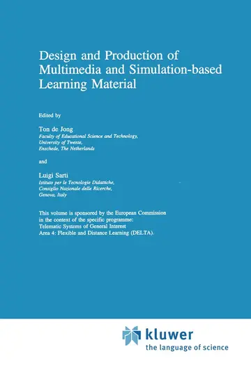 Cover of Design and Production of Multimedia and Simulation-based Learning Material