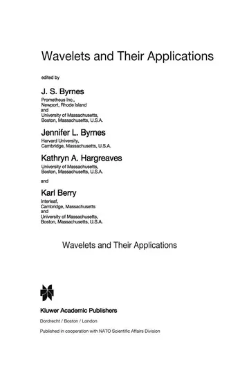 Cover of Wavelets and Their Applications