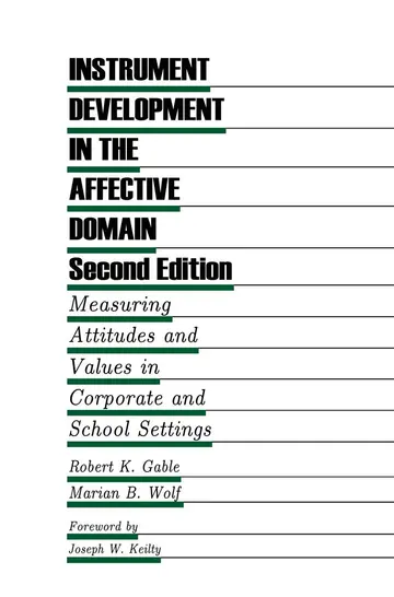 Cover of Instrument Development in the Affective Domain