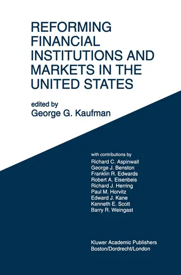 Cover of Reforming Financial Institutions and Markets in the United States