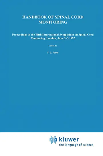 Cover of Handbook of Spinal Cord Monitoring