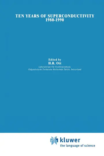 Cover of Ten Years of Superconductivity
