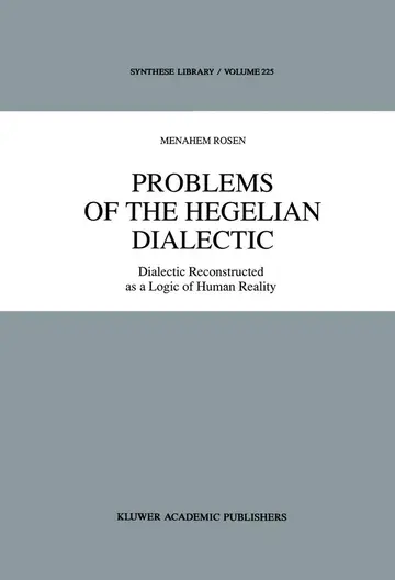 Cover of Problems of the Hegelian Dialectic