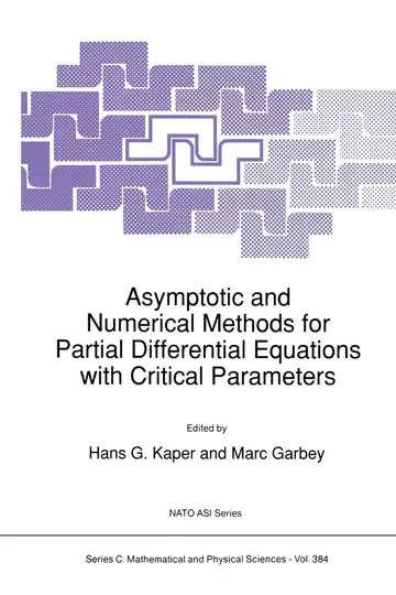 Cover of Asymptotic and Numerical Methods for Partial Differential Equations with Critical Parameters