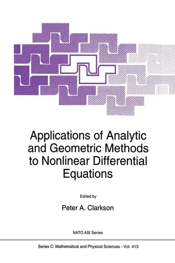 Cover of Applications of Analytic and Geometric Methods to Nonlinear Differential Equations