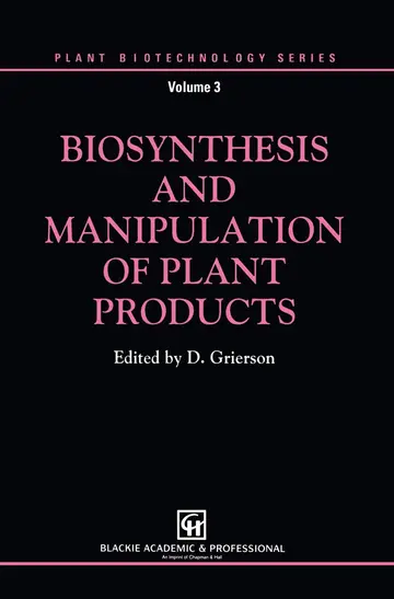 Cover of Biosynthesis and Manipulation of Plant Products
