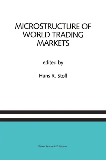 Cover of Microstructure of World Trading Markets