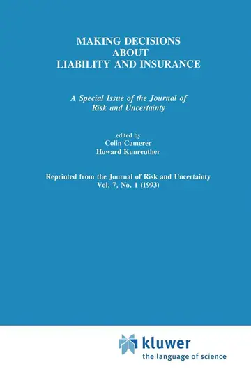 Cover of Making Decisions About Liability and Insurance