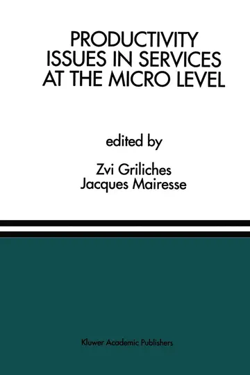 Cover of Productivity Issues in Services at the Micro Level