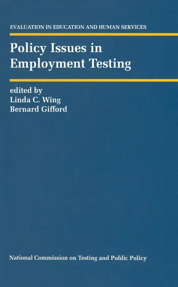 Cover of Policy Issues in Employment Testing