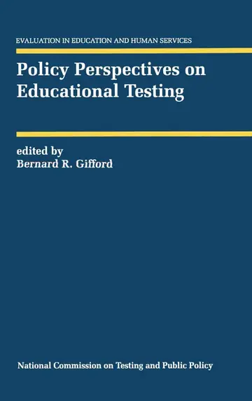 Cover of Policy Perspectives on Educational Testing
