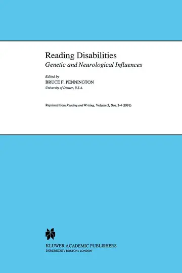 Cover of Reading Disabilities