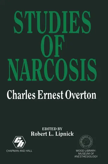 Cover of Studies of Narcosis